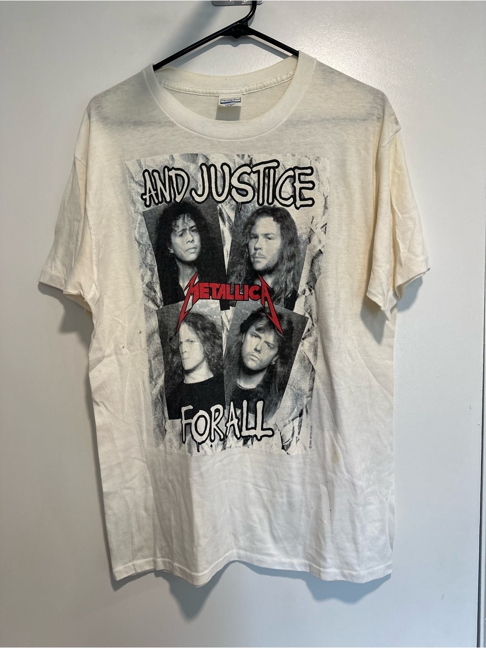 VTG ‘88 Authentic Metallica 2-side Sz:XL And Justice for All concert band tee.